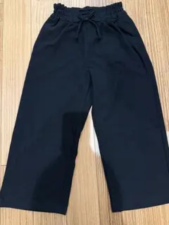 GU キッズ ロングパンツ 長ズボン　ズボン　ブラック 黒色　130cm