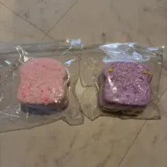 スクイーズ　水感 スイーツ 食パン トースト ピンク パープル 2個セット