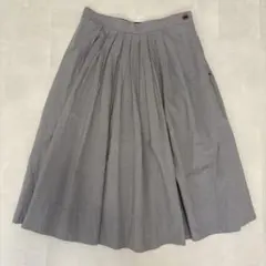 MARGARET HOWELL フレアスカート コットン 　チェック　グレーのサムネイル