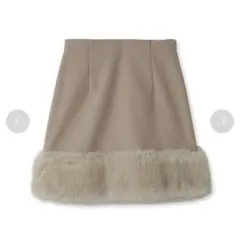 【新品未使用タグ付き】LILY BROWN ファースカート Mサイズ ベージュ