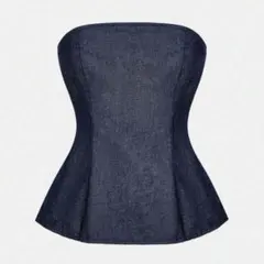 デニムチューブトップ M