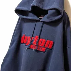 チャンピオン デイトンフライヤーズ刺繍 スウェットパーカーネイビー紺色L古着