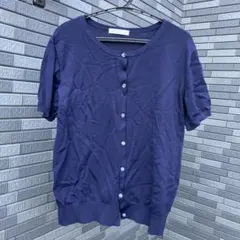 techichi ネイビー 半袖カーディガン