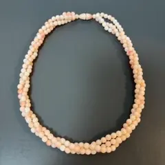 ピンク珊瑚　二重ネックレス