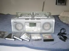 AIWA 　CD　ダブルラジカセ CSDーW330　美品　 テープ付のサムネイル