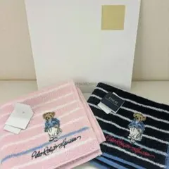 POLO Ralph Lauren ポロベアタオルハンカチ 2枚セット ギフト袋