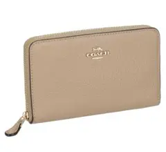 COACH 二つ折り財布 ベージュ ボルドー