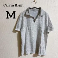 Calvin Klein 【M】グレー ポロシャツ カルバンクライン