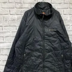 コロンビア　ナイロンジャケット中綿ブラックL ロゴ刺繍アウトドア1111