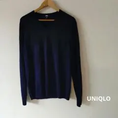 UNIQLO ユニクロ Vネック ニット セーター モネイビー XL