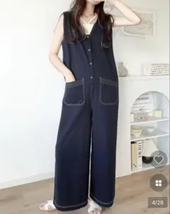 Java☆JAVA☆オールインワン☆ サロペット☆ネイビー☆Sのサムネイル