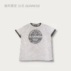 海外限定 公式 ビール ギネス リンガーTシャツ ビンテージ加工 美品 ワーク