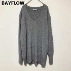★iz75 BAYFLOW ベイフロー/ウールセーター/プルオーバー【グレー】