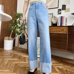 moment+ ロールアップデニムパンツ