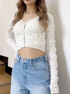 GYDA シャーリング2WAYショートカーディガン ジェイダ トップスのサムネイル