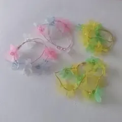 花飾りヘアゴム　ブレスレット【女児向け】