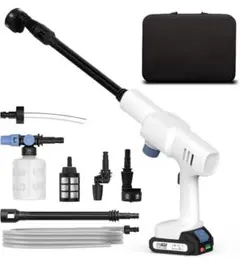 【ラスト1点】高圧洗浄機 コードレス充電式高圧洗浄機 洗車ガン 自吸式