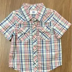未使用    オールドネイビー  チェックシャツ 2T