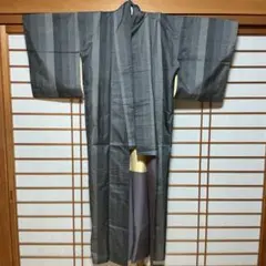 グレー系ストライプ着物　レディース