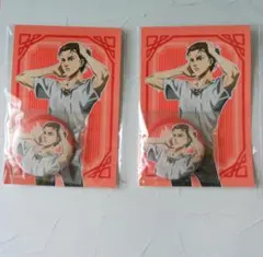 進撃の巨人 くじメイト Vol.2　エレン　缶バッジ＆ポストカート 2個セット