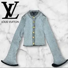 【極美品】ルイヴィトン ジャケット XS グレー シルバー リブ 金ボタンのサムネイル