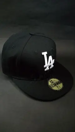 NEWERA✕LAドジャース特大ロゴ刺繍59FIFTYキャップ1/2