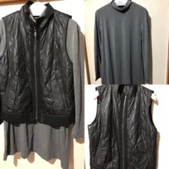 新品sans fin ベスト付き￼カットソーワンピース　単品で使えて便利