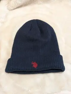 U.S. POLO ニット帽 ネイビー