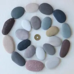 【天然石】色合いの良いシンプルな石ころ色々★21個★1/11-5