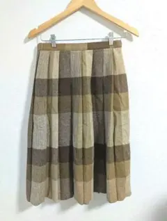 VINVERT フレアスカート ベージュ系 ウール90%
