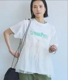 coen チュールキャミ付き ロゴTシャツのサムネイル
