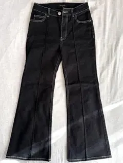 レピピアルマリオ◆フレアパンツ ブラック デニム Mサイズ ストレッチ