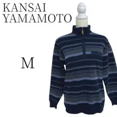KANSAI YAMAMOTO カンサイヤマモト ネイビー ニット Mのサムネイル