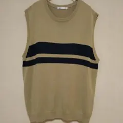 【セブンデイズサンデイ】コットン混ニットベスト　Lサイズ　ゆるっと着こなせる一枚