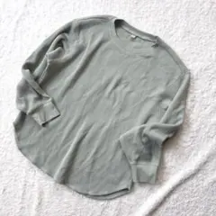 UNIQLO ユニクロ ワッフル長袖トレーナー Lサイズ