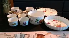 【ロイヤルウースター】　カップ　ココット　シェルプレート　パイ皿　9点セットのサムネイル