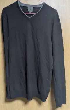 Calvin Klein 黒 Vネック セーター