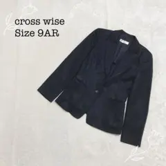 クロスワイド 【9AR】 テーラードジャケット 長袖 ビジネススーツ ウール混合
