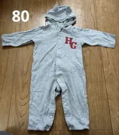 ロンパース　ヒステリックグラマー　カバーオール　グレー　80 綿