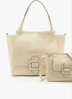 FURANO ハンドバッグ アイボリー