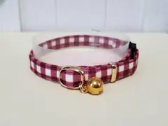 猫首輪**鈴あり(レッ)**ハンドメイド