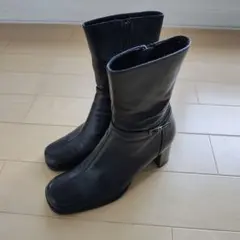 日本製 ing イング　 ショート　 ブーツ　 黒　 サイズ23cm 美品