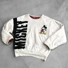 80s Vintage ミッキー 総柄 リバーシブル スウェット トレーナー