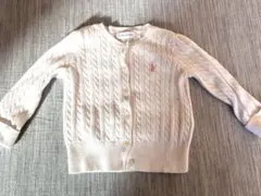 白カーディガン　ラルフローレン12M 80サイズ