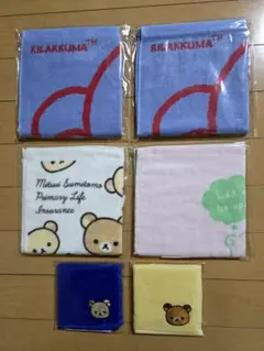 非売品！リラックマ ハンドタオル5種類6枚セット、三井プライマリー