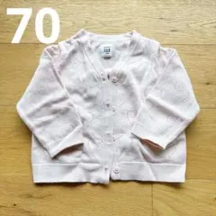 baby GAP 【70】ハート模様カーディガン 6-12ヶ月