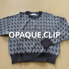 OPAQUE.CLIP 幾何学模様 長袖　ニット