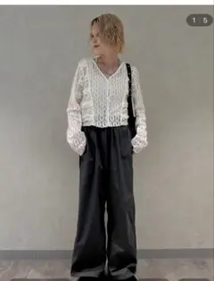 JEANASIS パッチワークレースブラウス オフホワイト　フリーサイズ