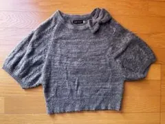 BeBe リボン付き 7分袖ニット