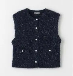 UNITED ARROWS ダンスヤーン パールボタン ベスト　フリーサイズ